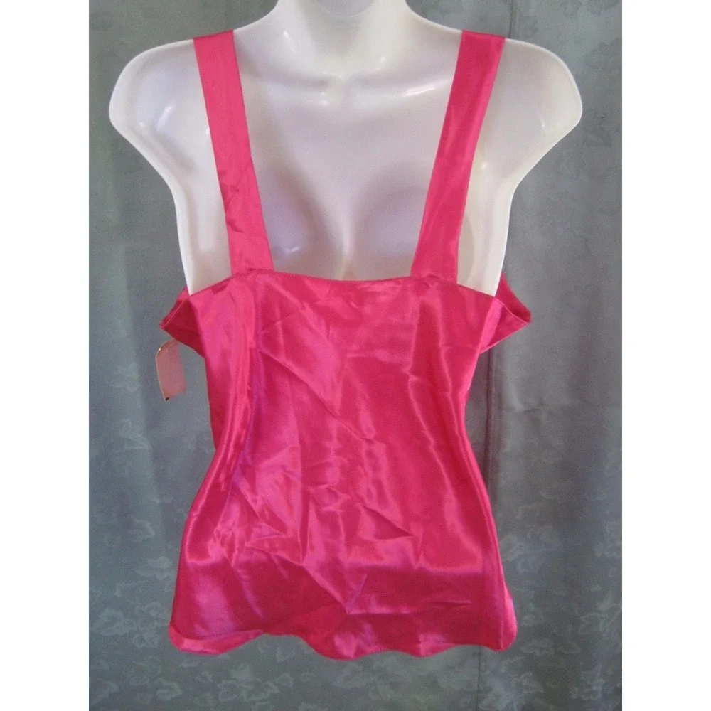Vintage Lucie Ann II Camisole Top Size 38 Magenta Satin NOS - Picture 2 of 4